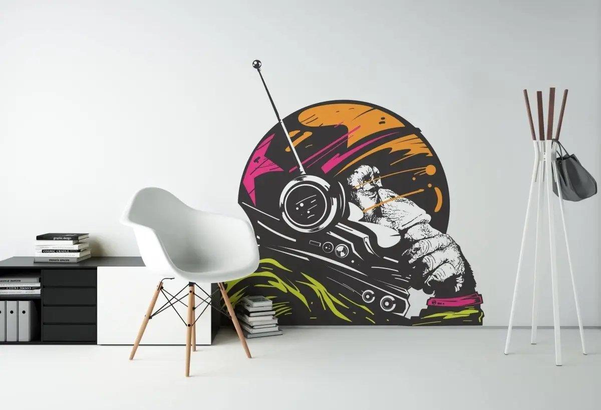 Astronaut Space Monkey Wall Decal - Thumbnail 5