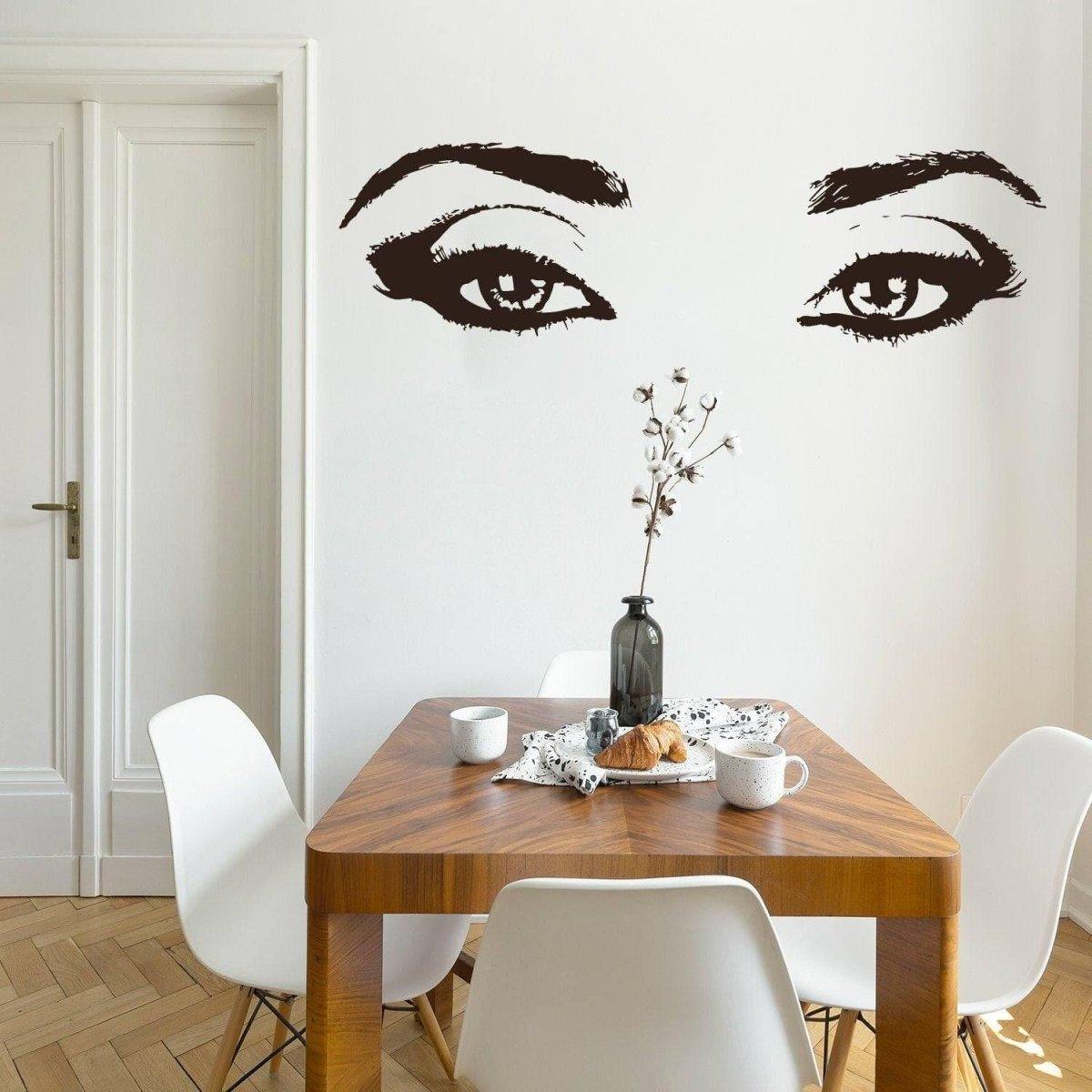 Femme Vinyl Wall Decal Eyelash Silhouette Wall Art - Thumbnail 4