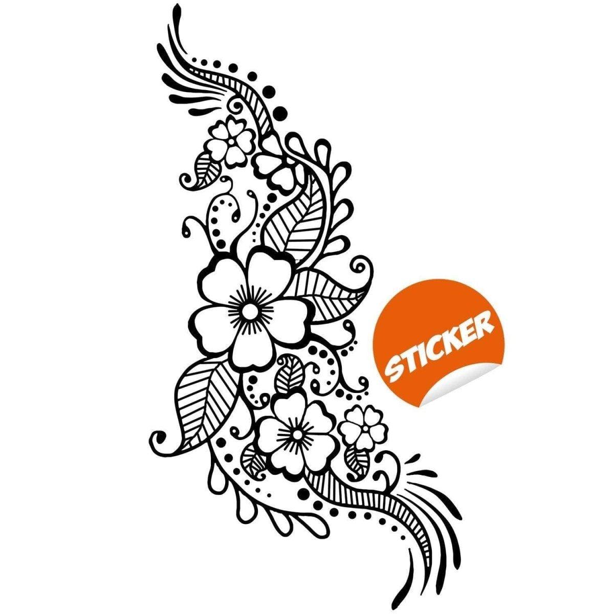 Henna Art Inspired Wall Sticker - Thumbnail 5
