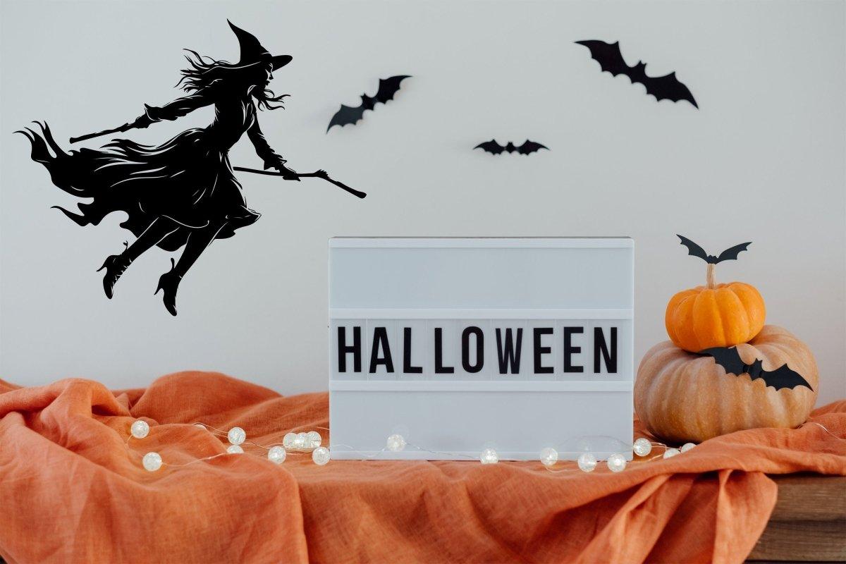 Halloween Witch Broom Silhouette Decal - Thumbnail 5