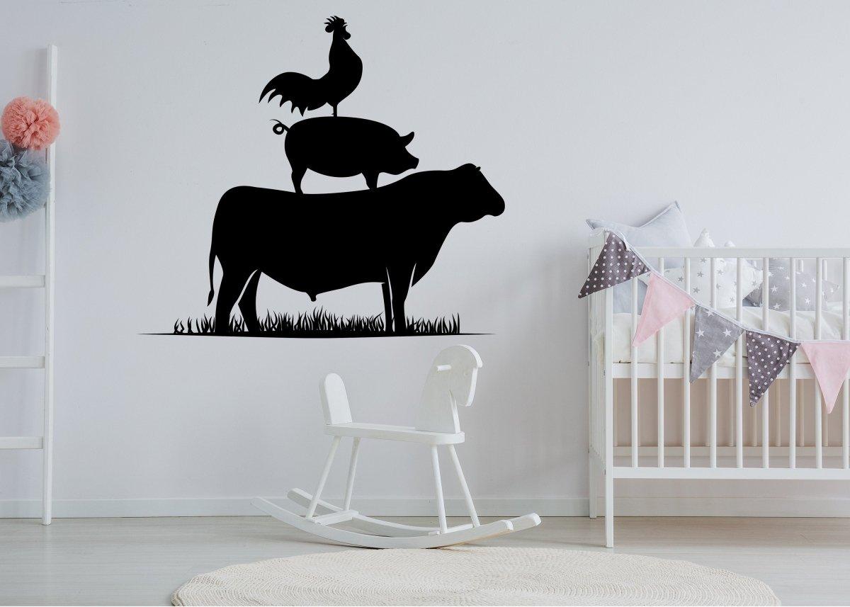 Livestock Farm Animals Wall Sticker - Thumbnail 3