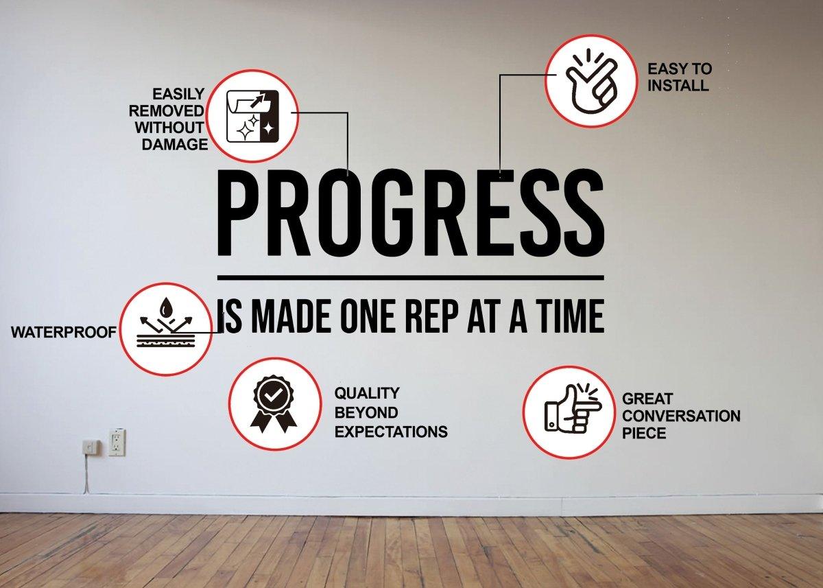 Progressive Rep by Rep Fitness Motivation Wall Sticker - Thumbnail 5
