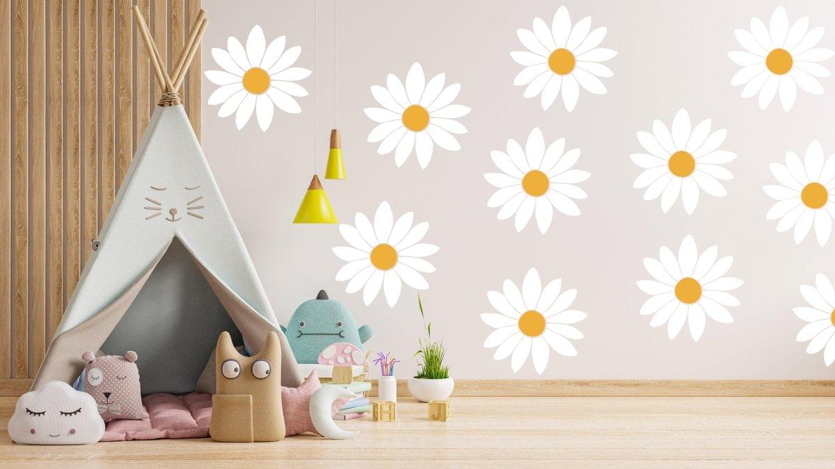 Boho Vinyl Wall Stickers Blossom Flower Decorative Wall Decals - Thumbnail 3