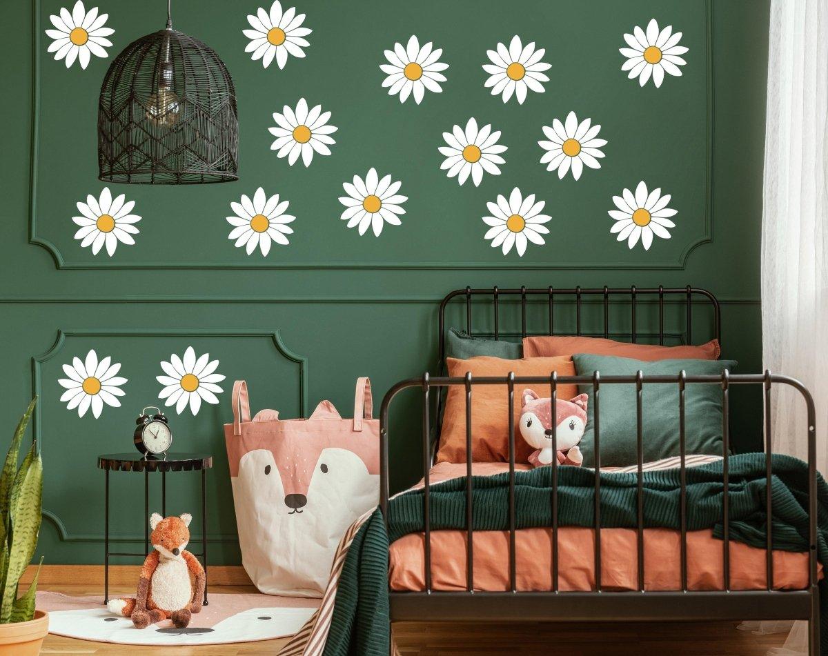 Boho Vinyl Wall Stickers Blossom Flower Decorative Wall Decals - Thumbnail 4