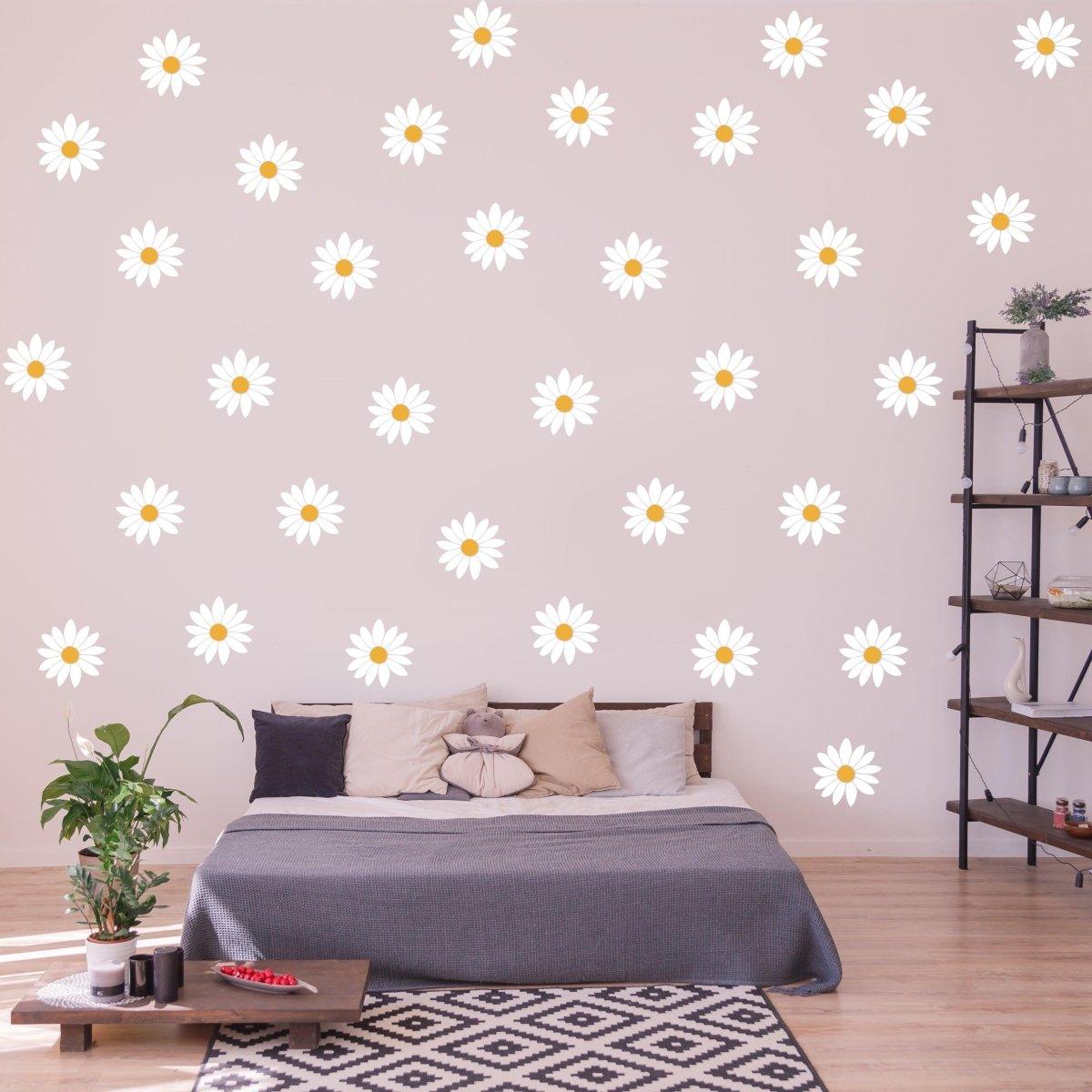 Boho Vinyl Wall Stickers Blossom Flower Decorative Wall Decals - Thumbnail 2