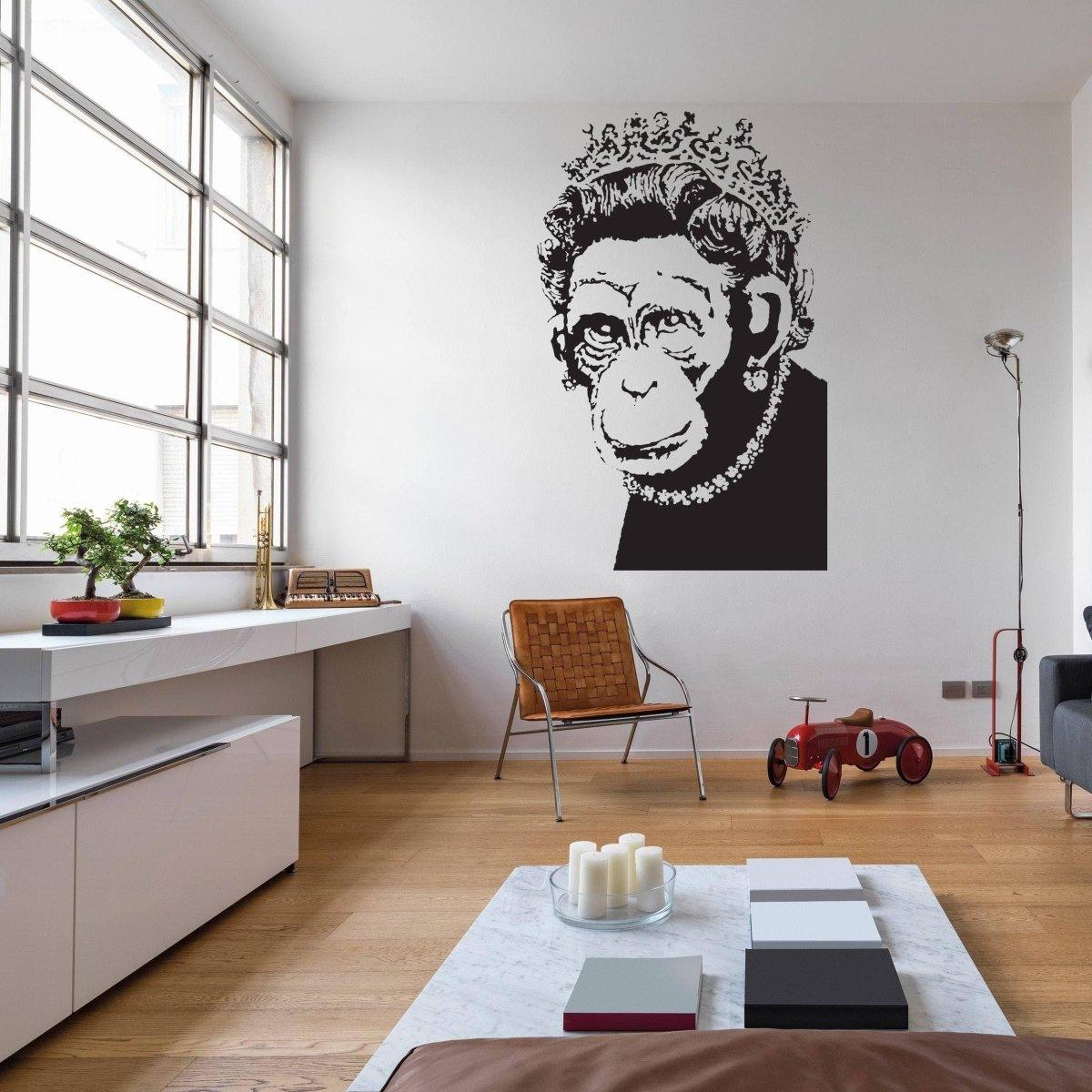 Queen Monkey Vinyl Wall Art Decal - Thumbnail 3