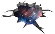 3D galactic illusion wall decal featuring a space-themed design with vibrant stars and colors.