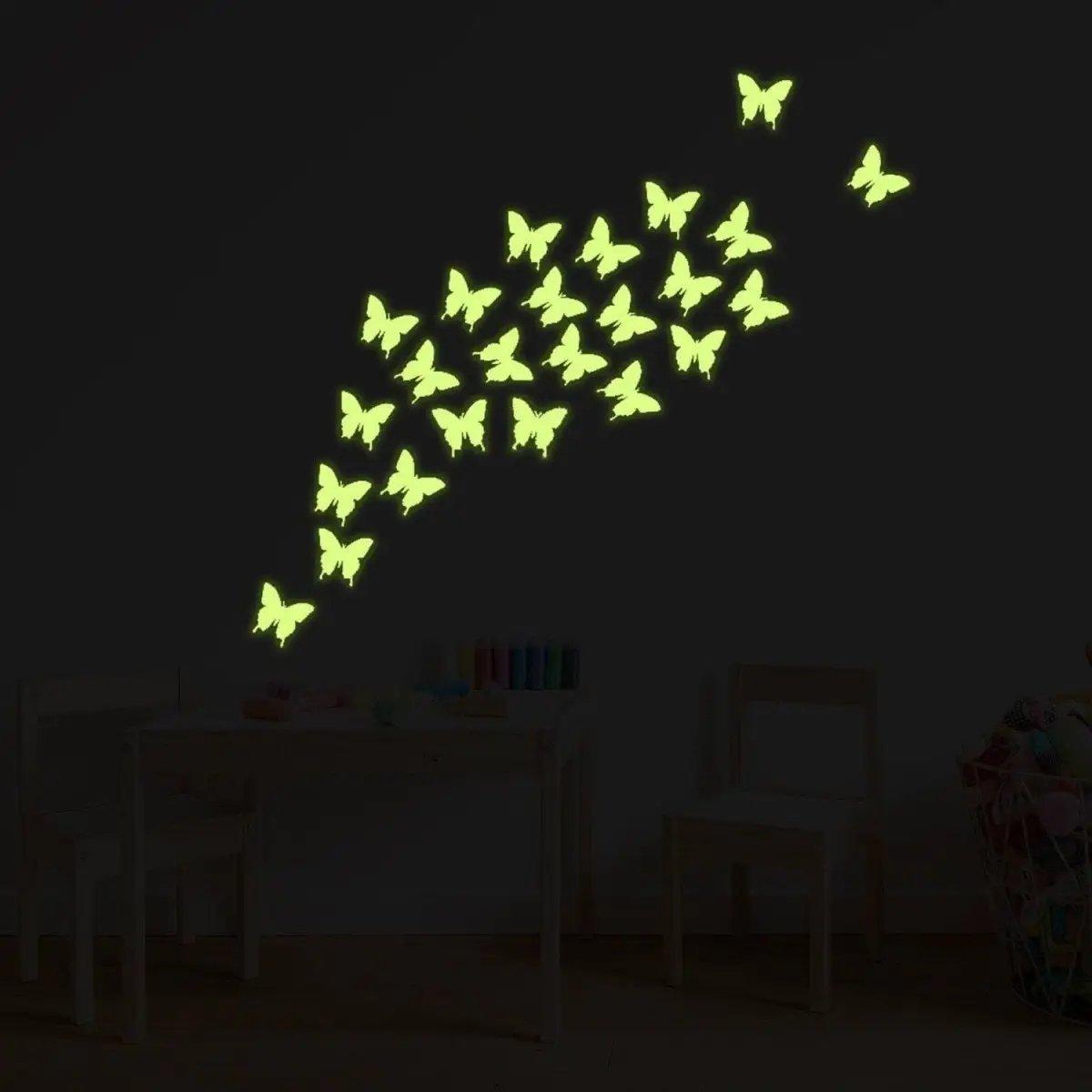 24x The Flying Butterfly Glow at Night Decal - Thumbnail 4