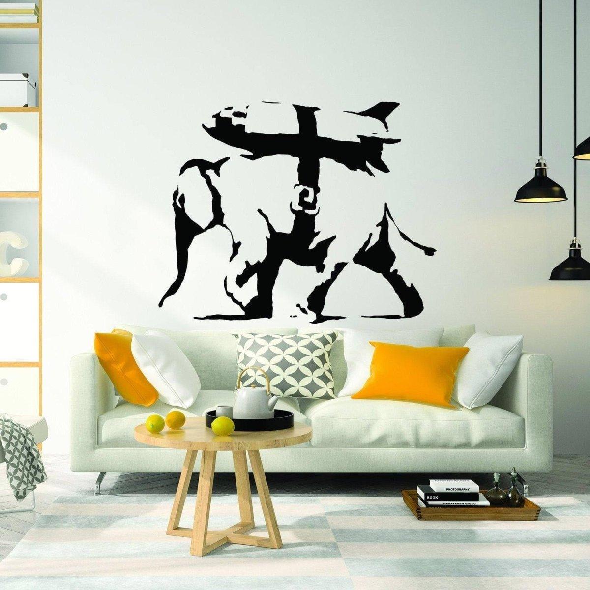 Majestic Elephant Graffiti Style Vinyl Sticker - Thumbnail 3