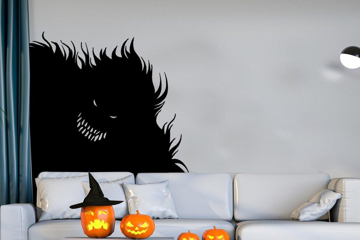 Halloween Monster Window Decal Creepy Silhouette Stickers