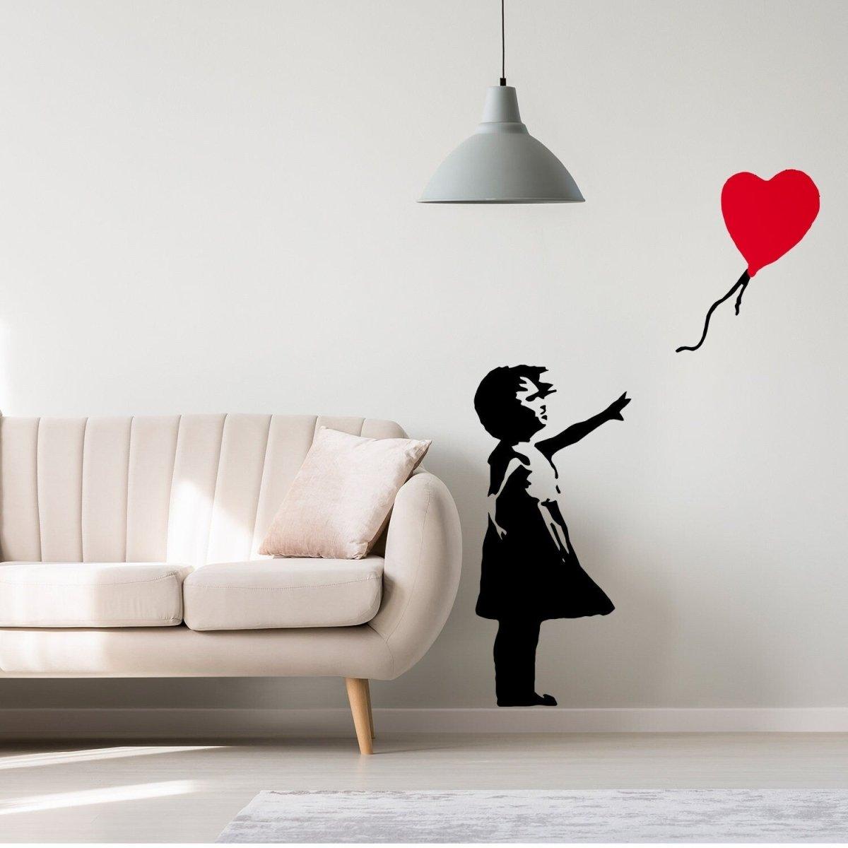 Charming Vinyl Balloon Wall Decal - Heartfelt Expression Artwork - Thumbnail 2