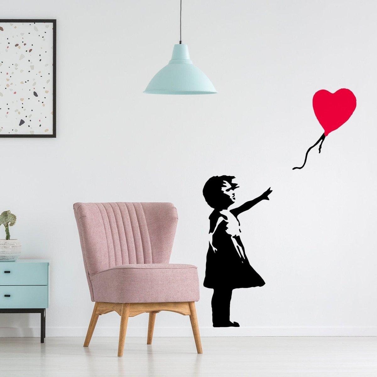 Charming Vinyl Balloon Wall Decal - Heartfelt Expression Artwork - Thumbnail 5