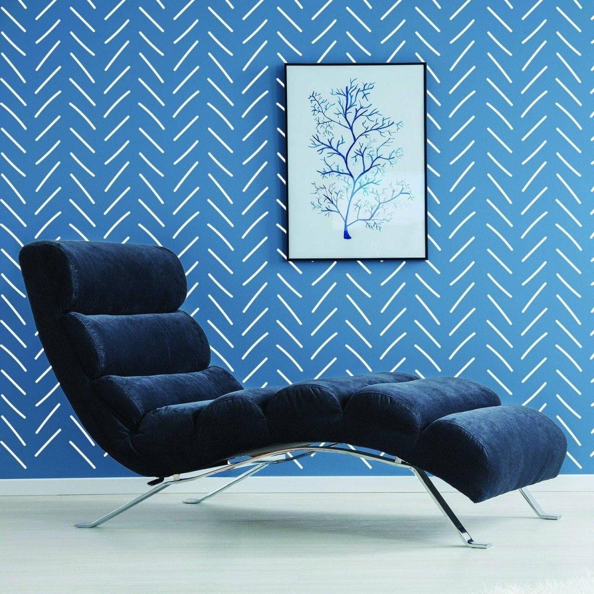 Peel and Stick Herringbone Wall Stickers - Thumbnail 3