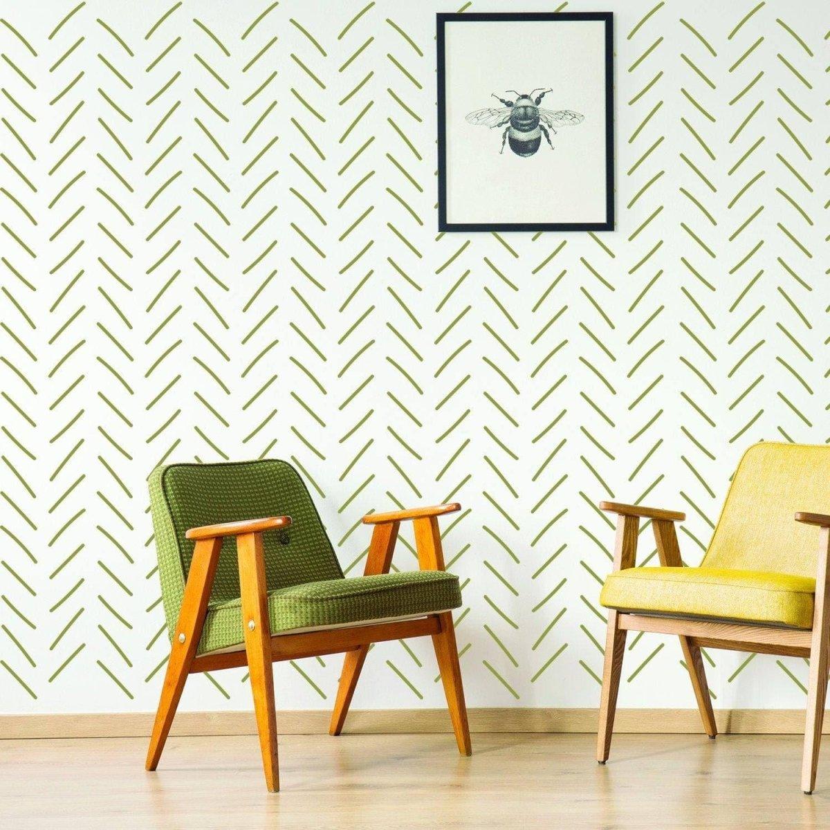 Peel and Stick Herringbone Wall Stickers - Thumbnail 2