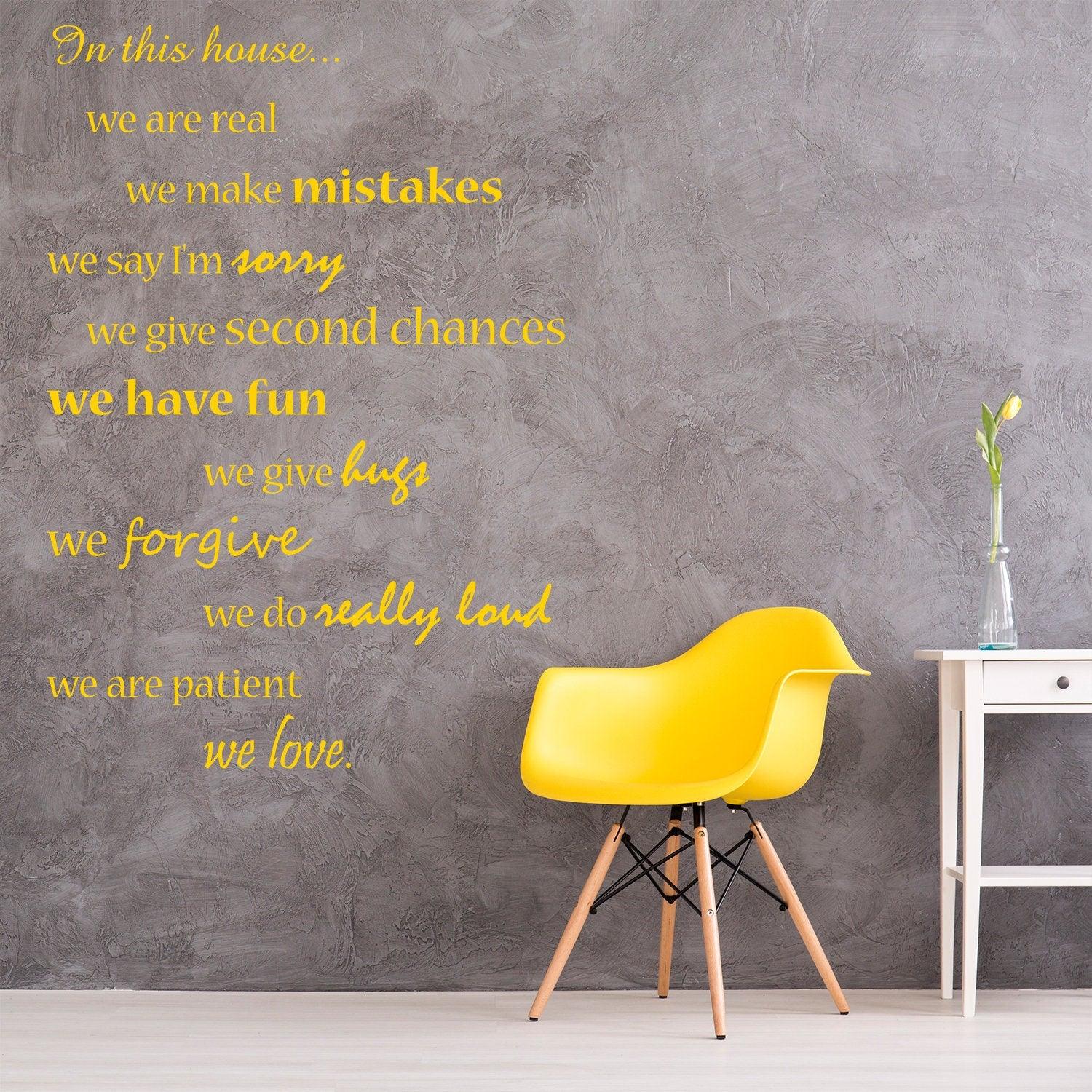 House Wall Quote Sticker - In This House Decal Art Family Rules Quotes - Thumbnail 2