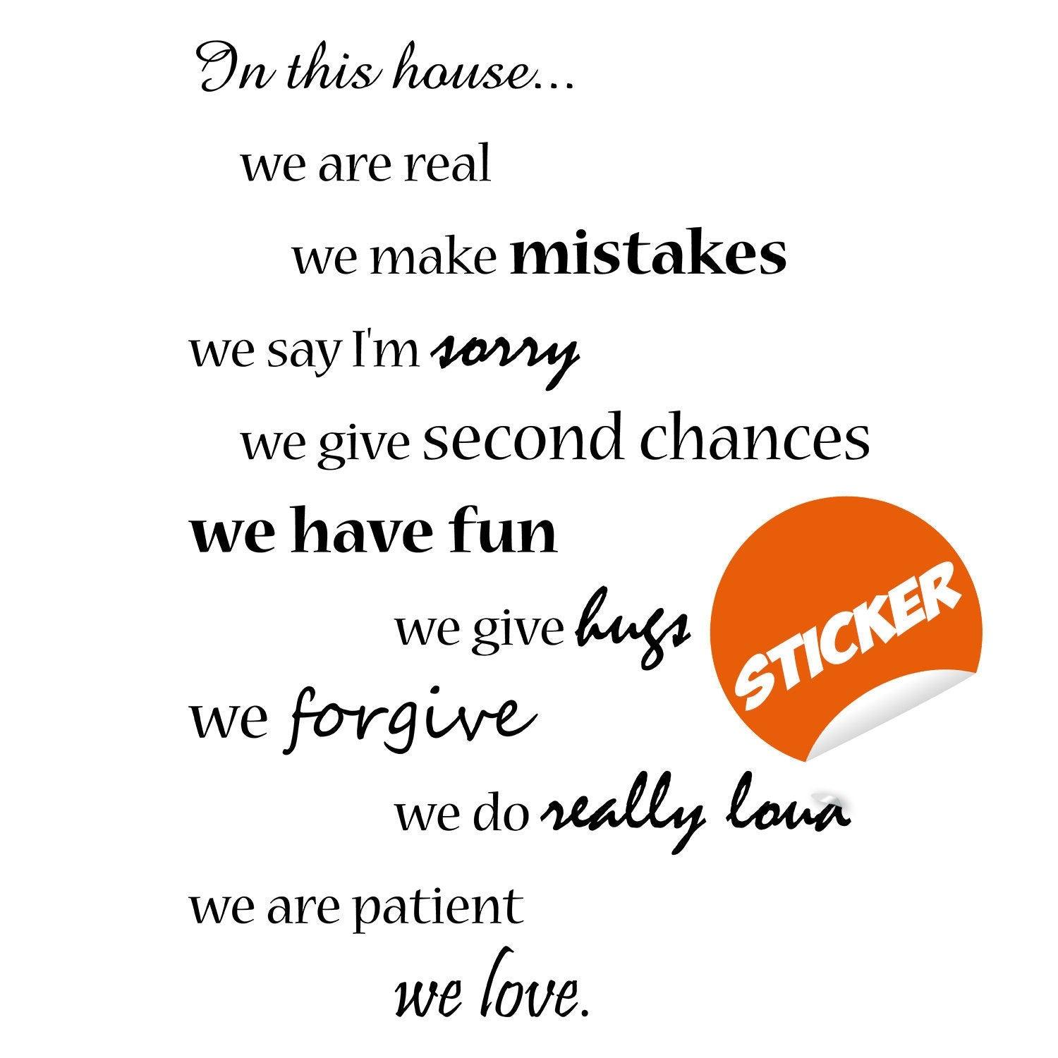 House Wall Quote Sticker - In This House Decal Art Family Rules Quotes - Thumbnail 4