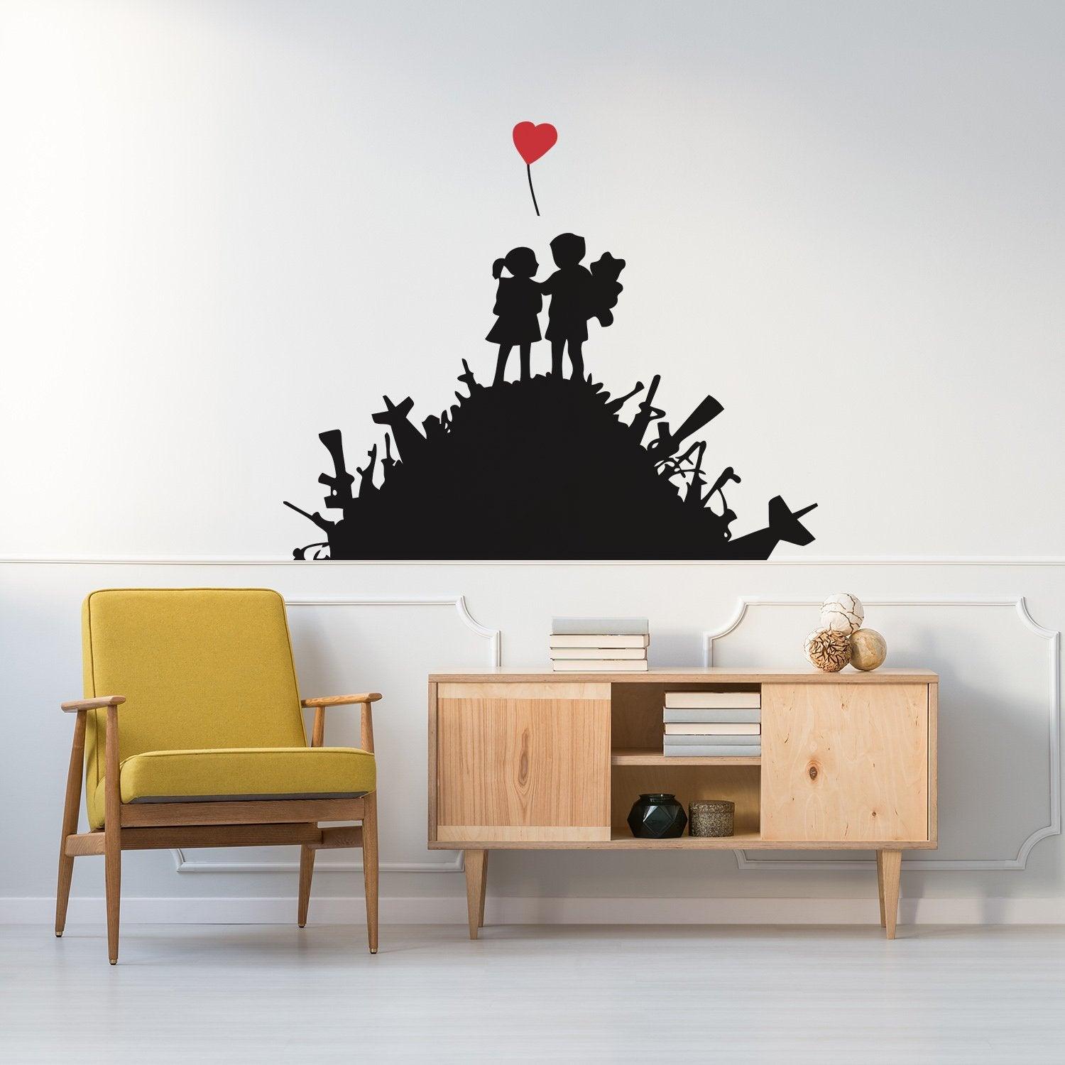 Banksy Girl With Heart Balloon Wall Sticker