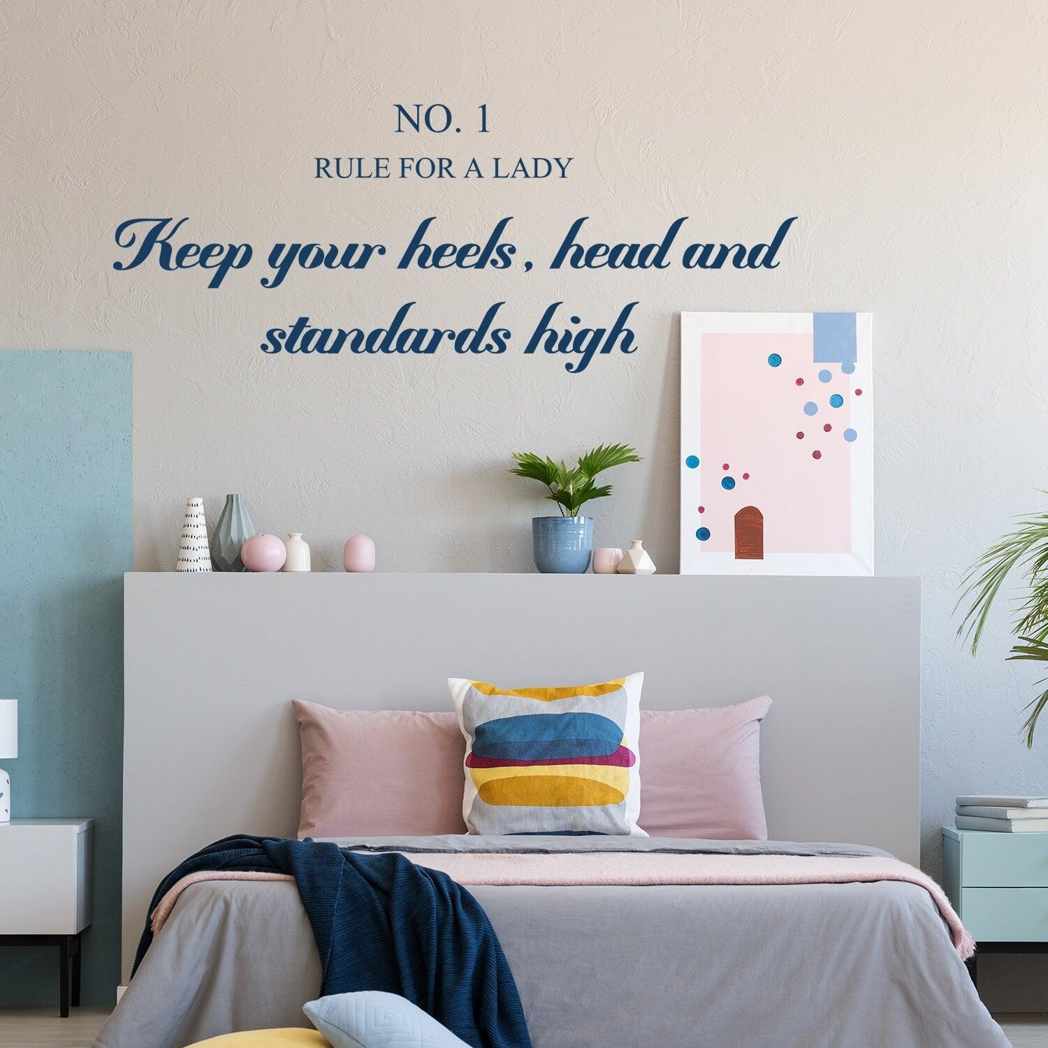 Rule For A Lady Wall Sticker - Thumbnail 5