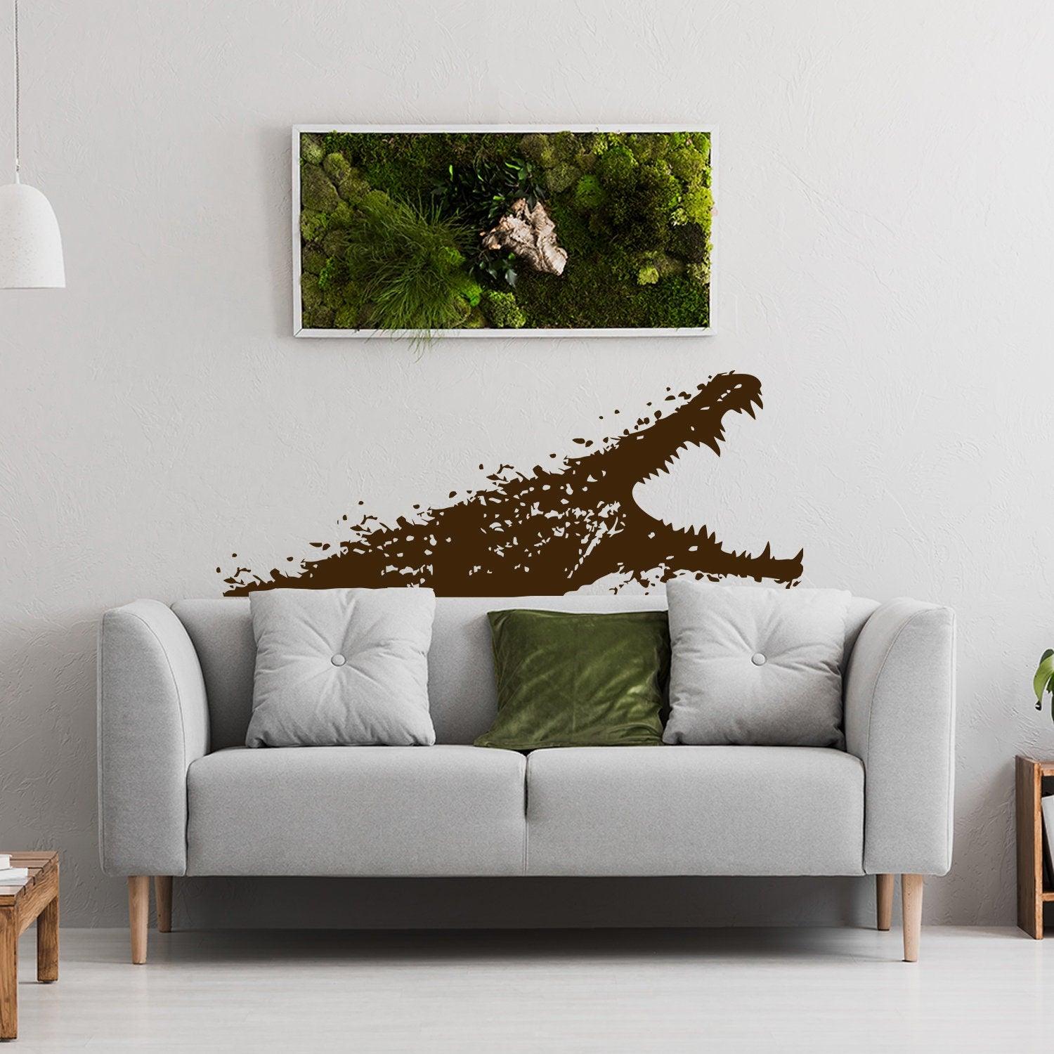 Alligator Wall Sticker Gator Vinyl Decal - Thumbnail 5