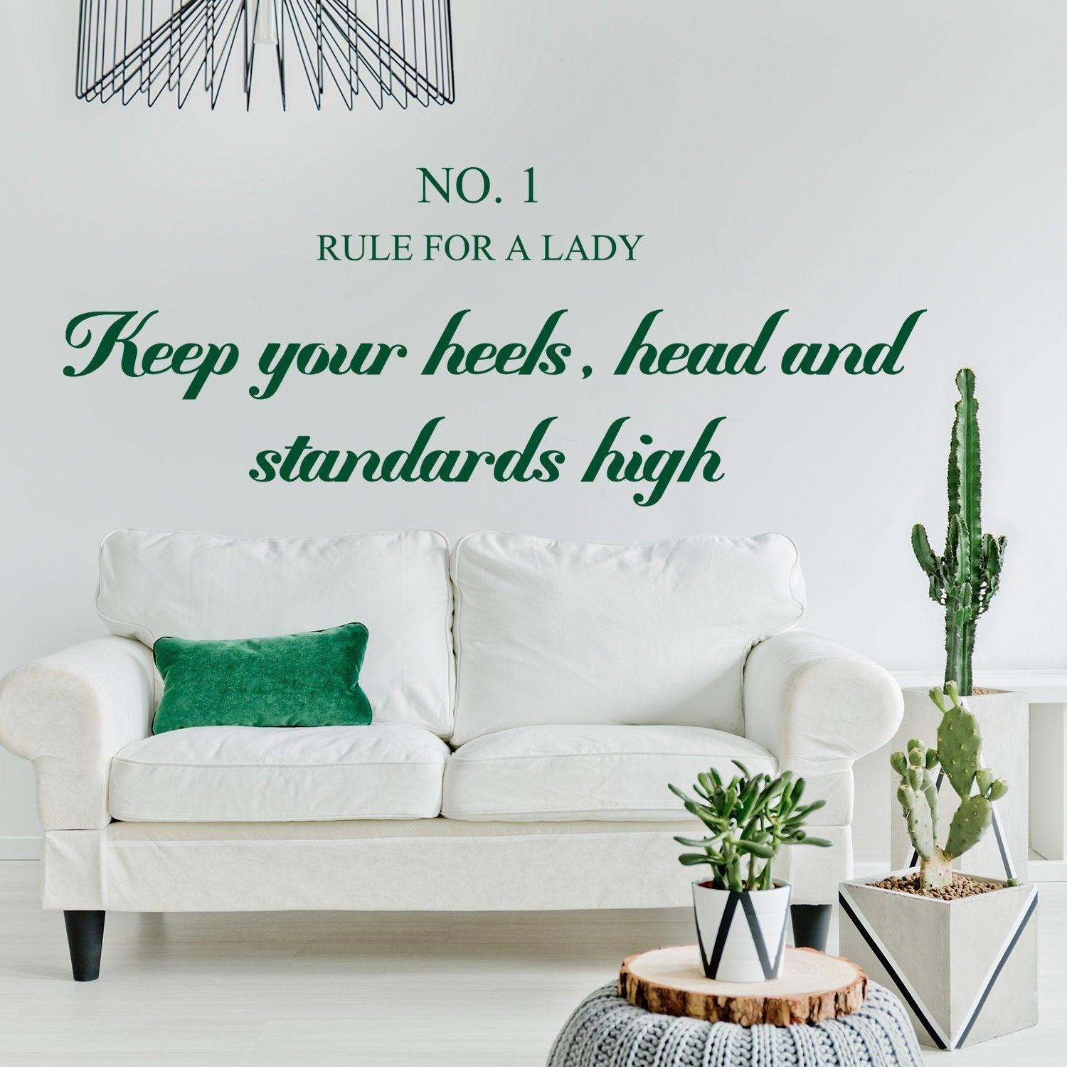 Rule For A Lady Wall Sticker - Thumbnail 3