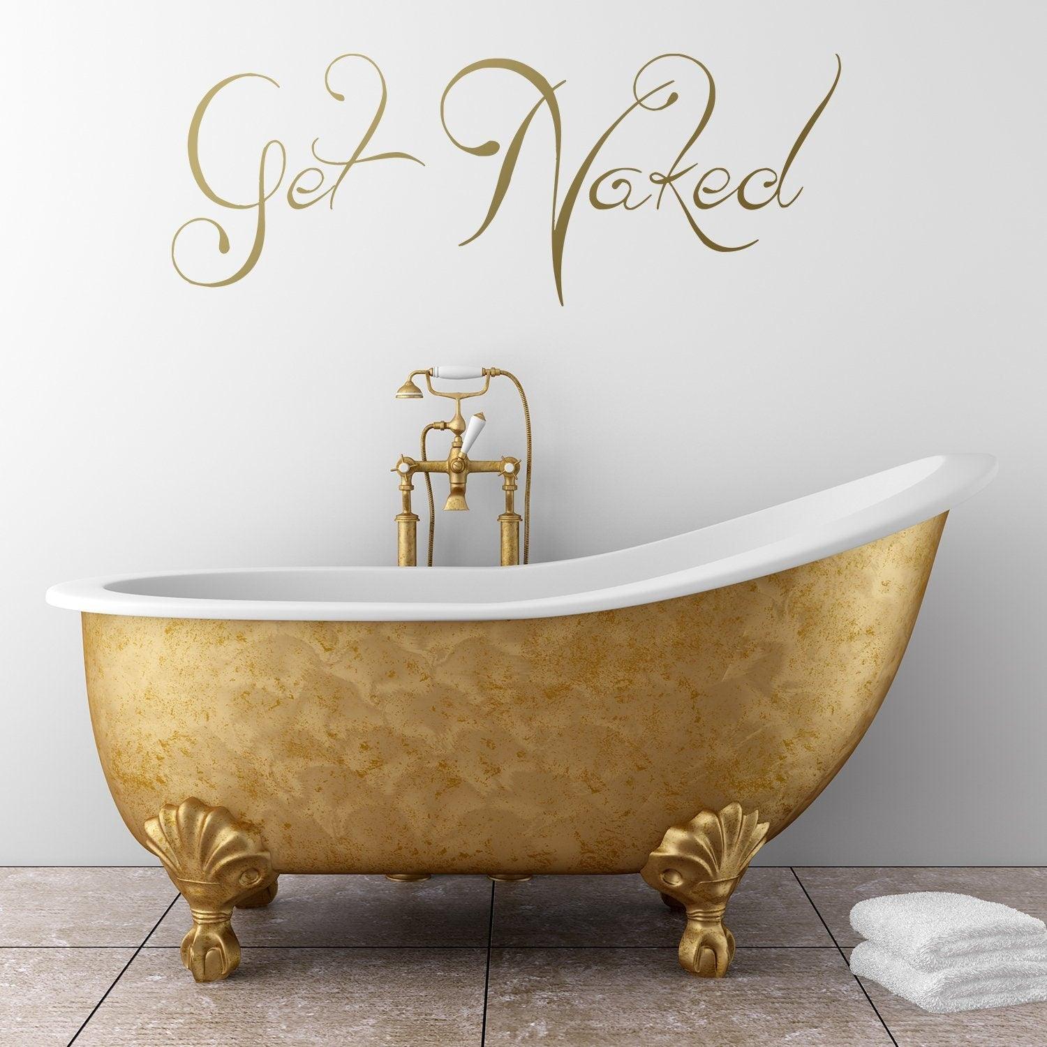 Get Naked Wall Bathroom Sticker