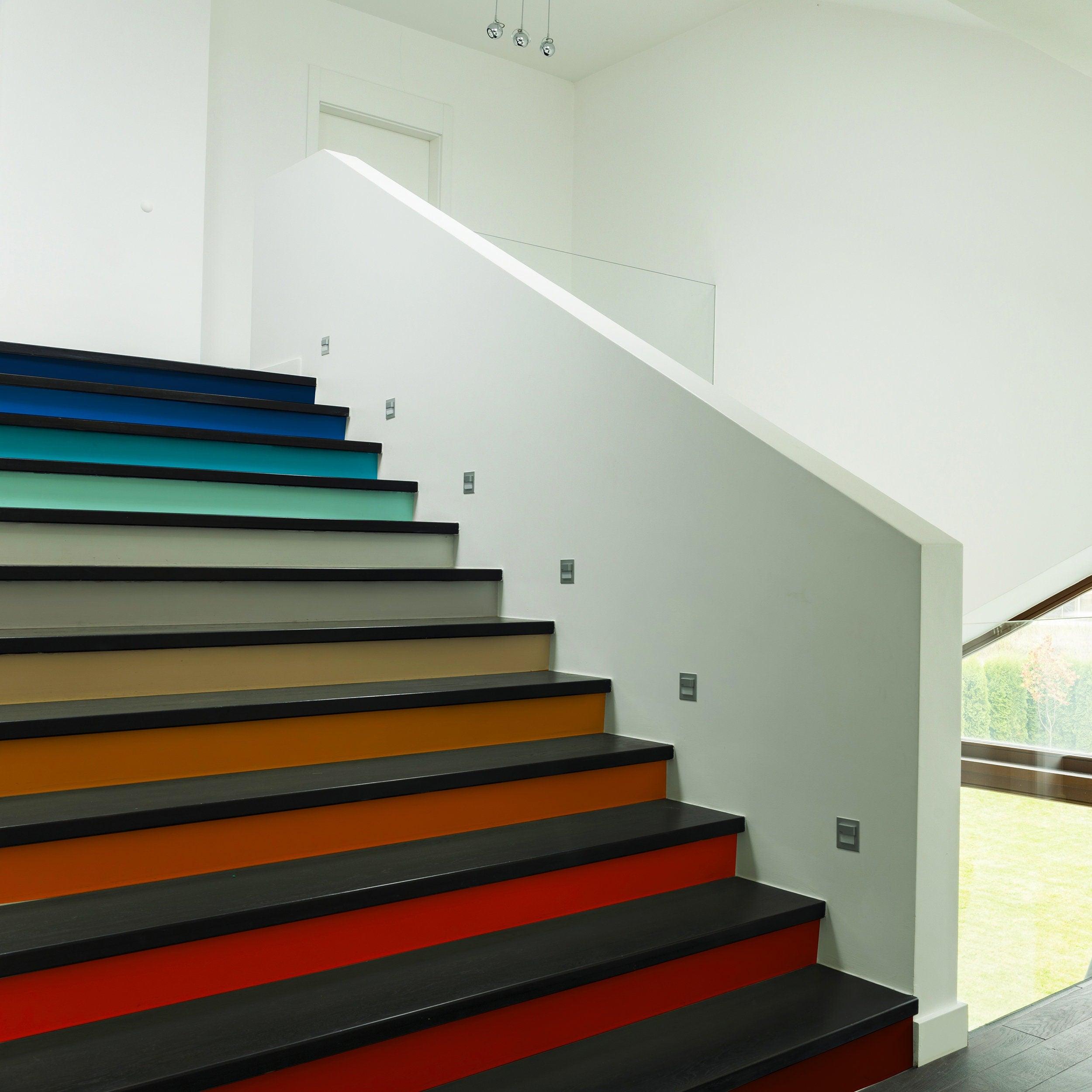 Gradient Color Self-adhesive Stairs Risers Stickers - Thumbnail 3