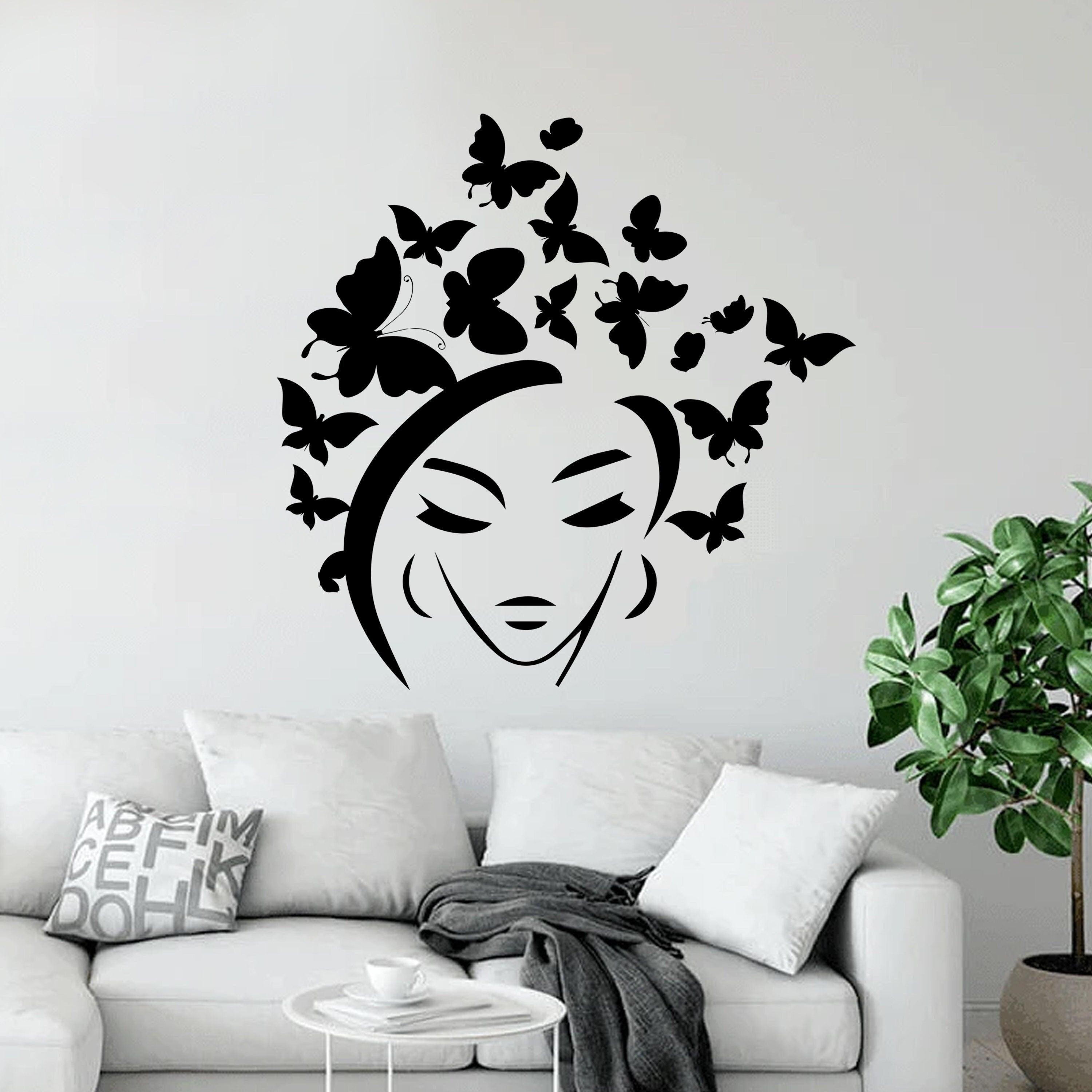 Butterflies Hair Wall Decal