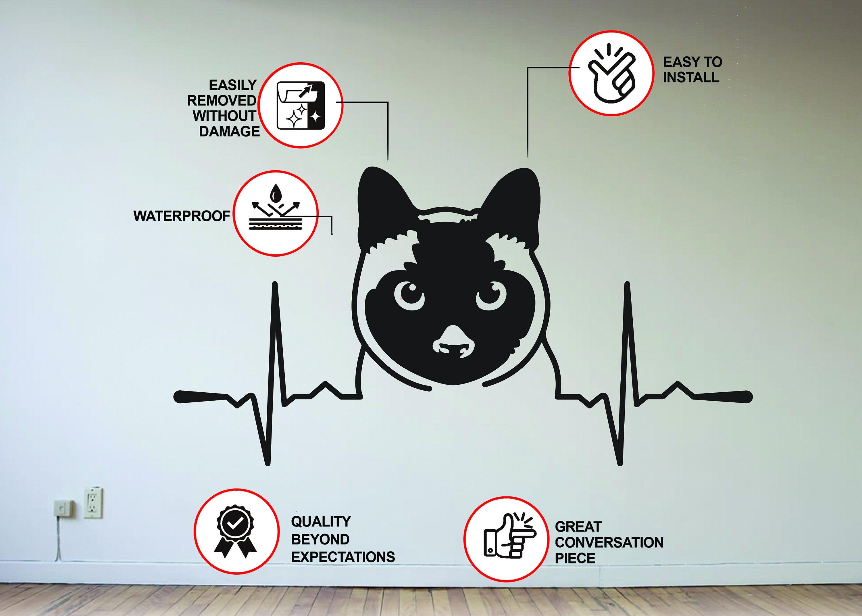 Siamese Cat Wall Sticker - Thumbnail 4