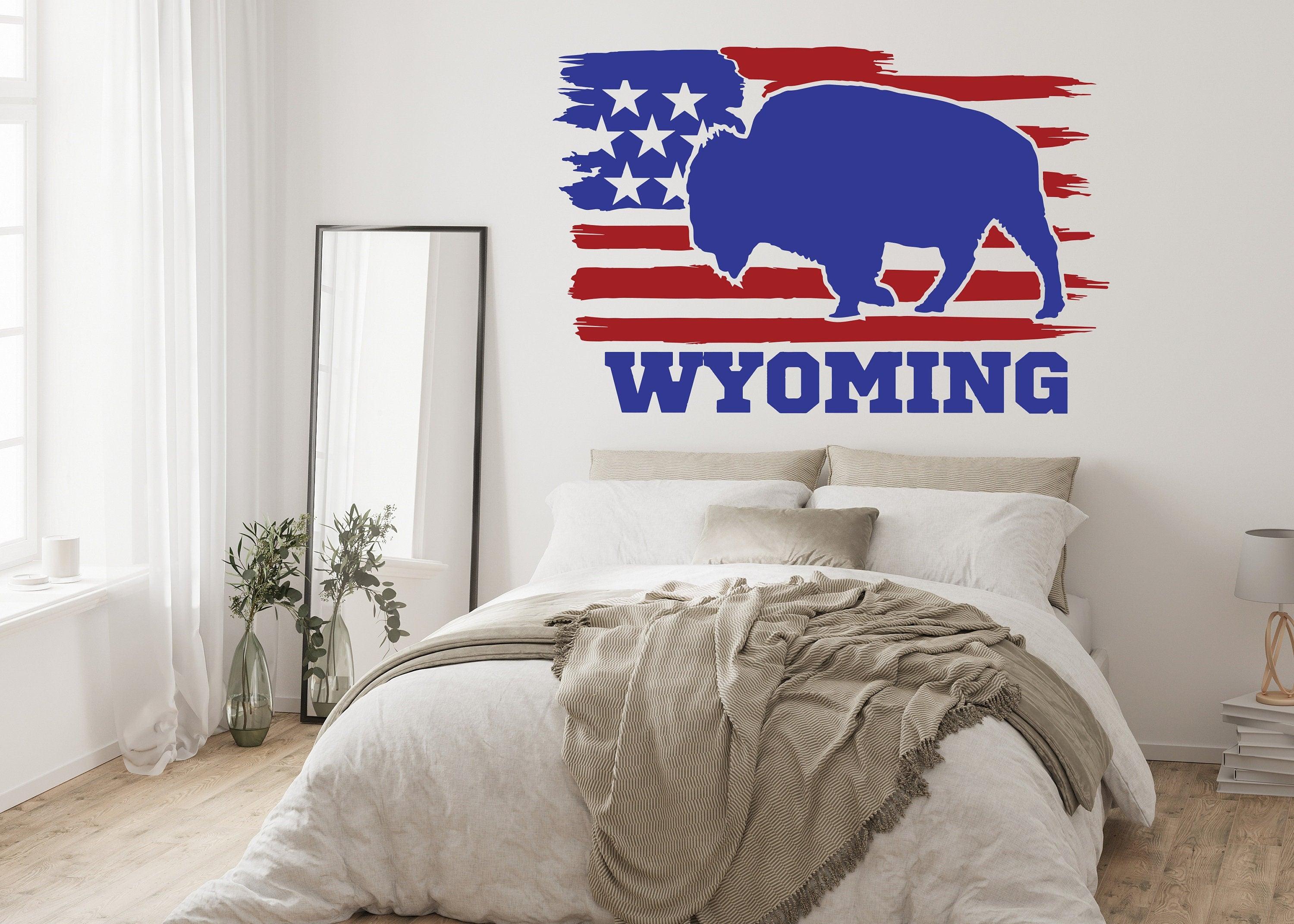Rustic Wyoming State Wall Decal - Thumbnail 4