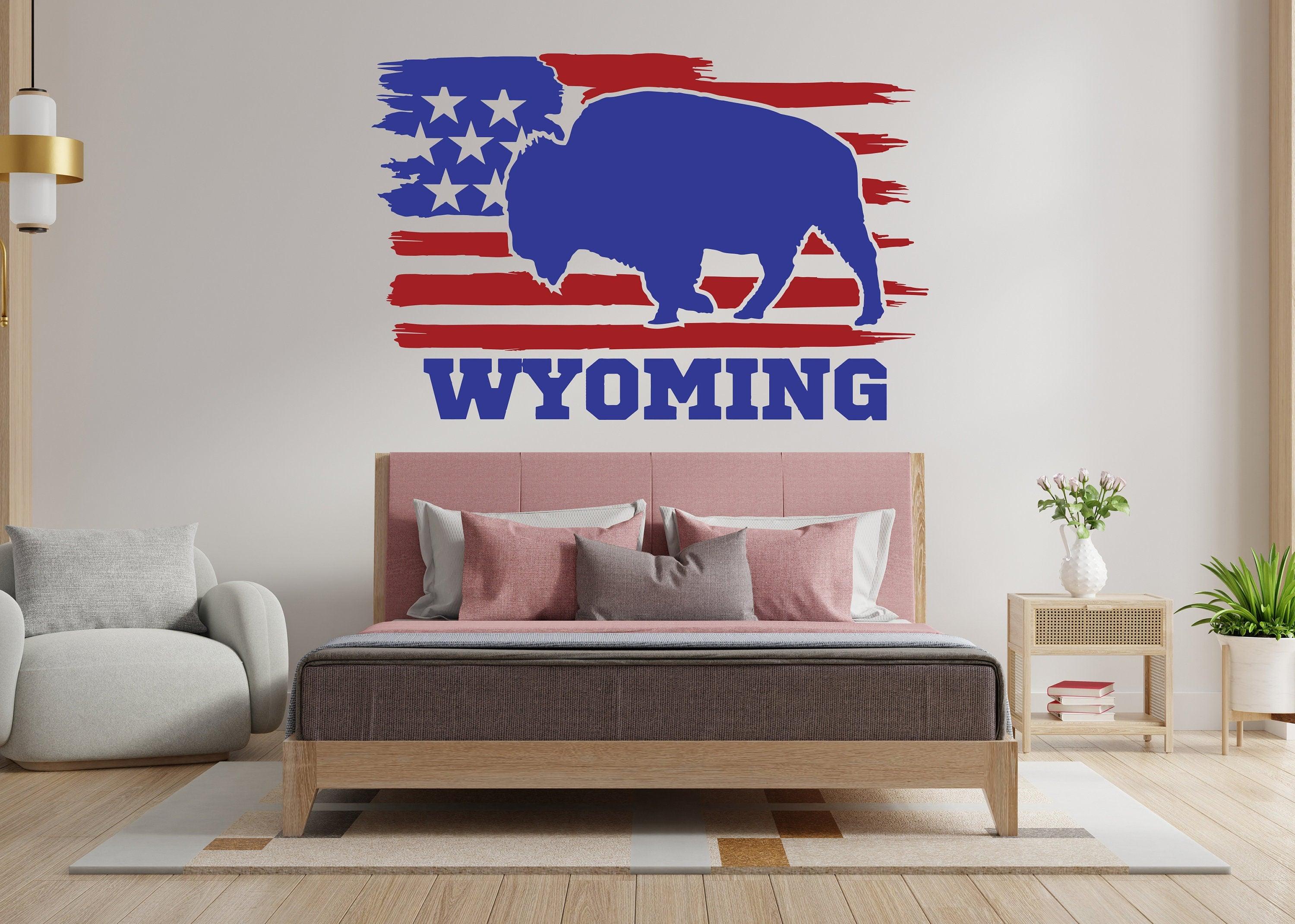 Rustic Wyoming State Wall Decal - Thumbnail 3