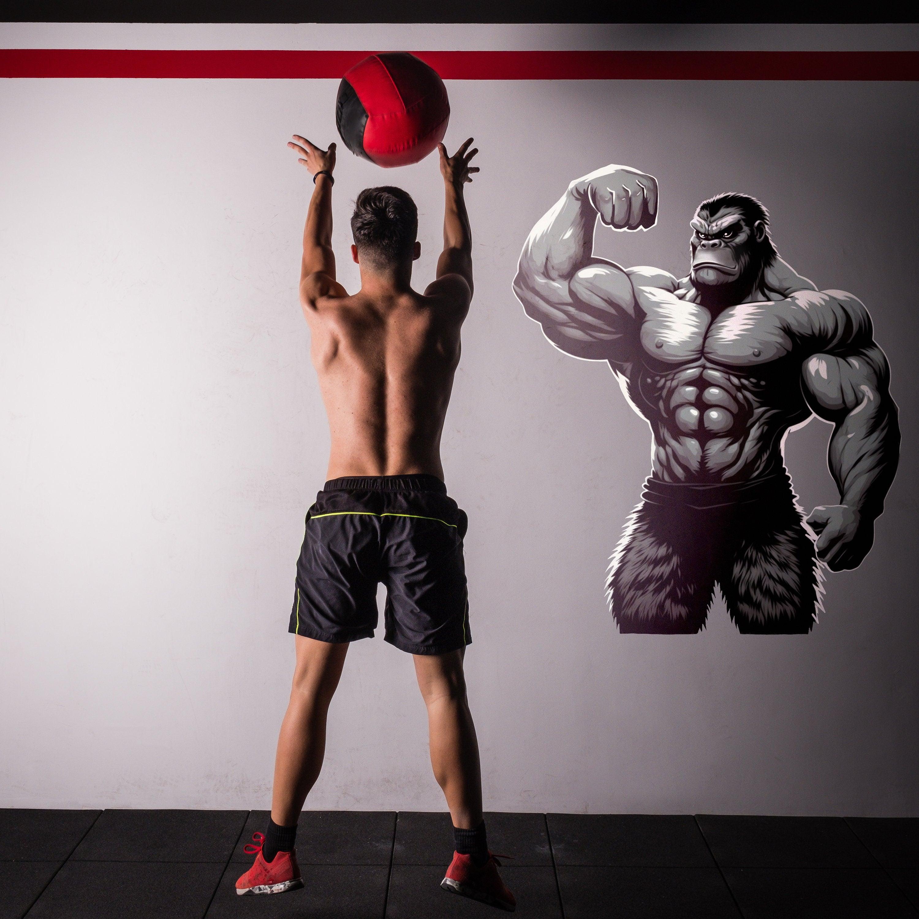 Beast Mode Inspired Fitness Gorilla Wall Decal - Thumbnail 3