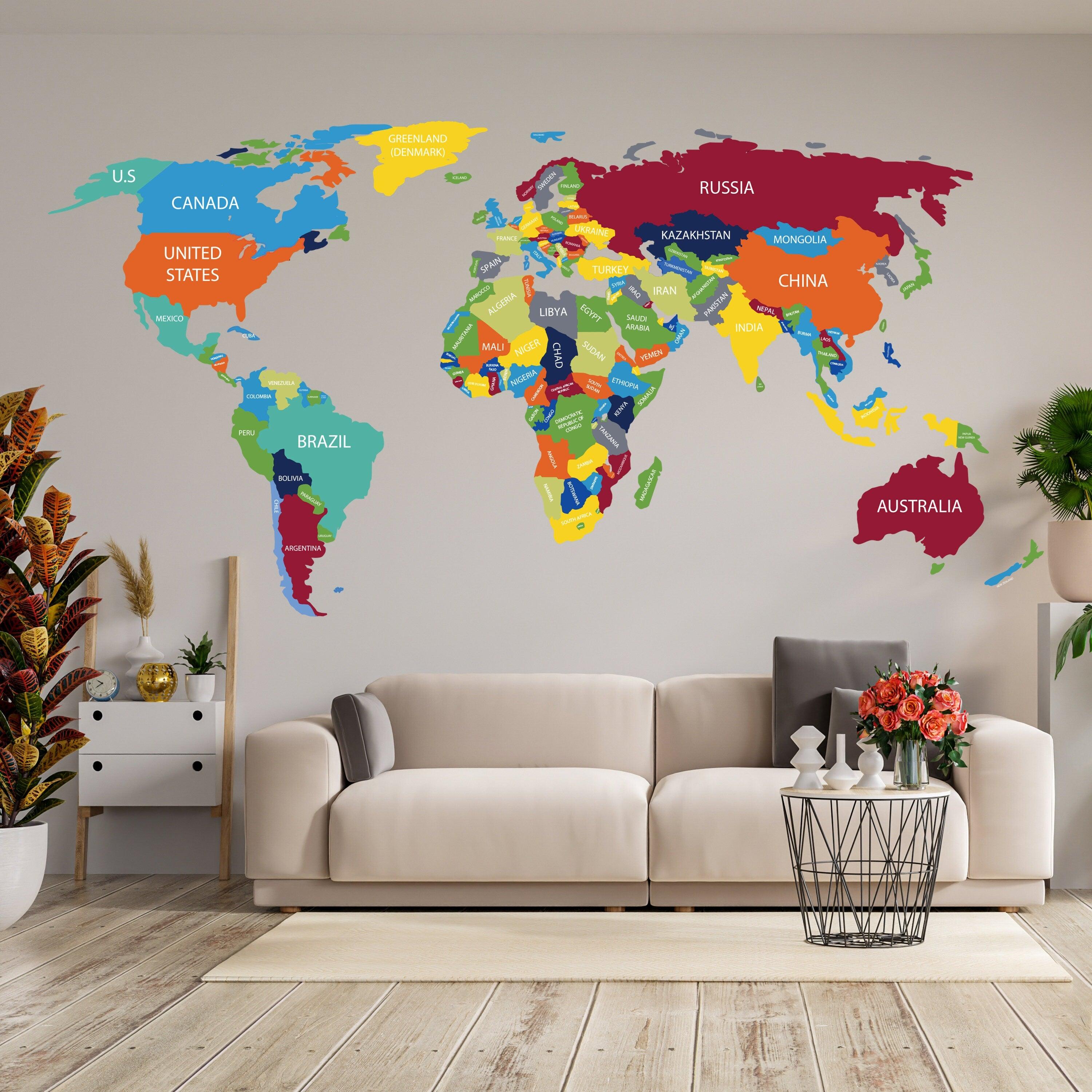 Global Traveler Themed Vinyl Wall Sticker Decal - World Exploration Design - Thumbnail 5