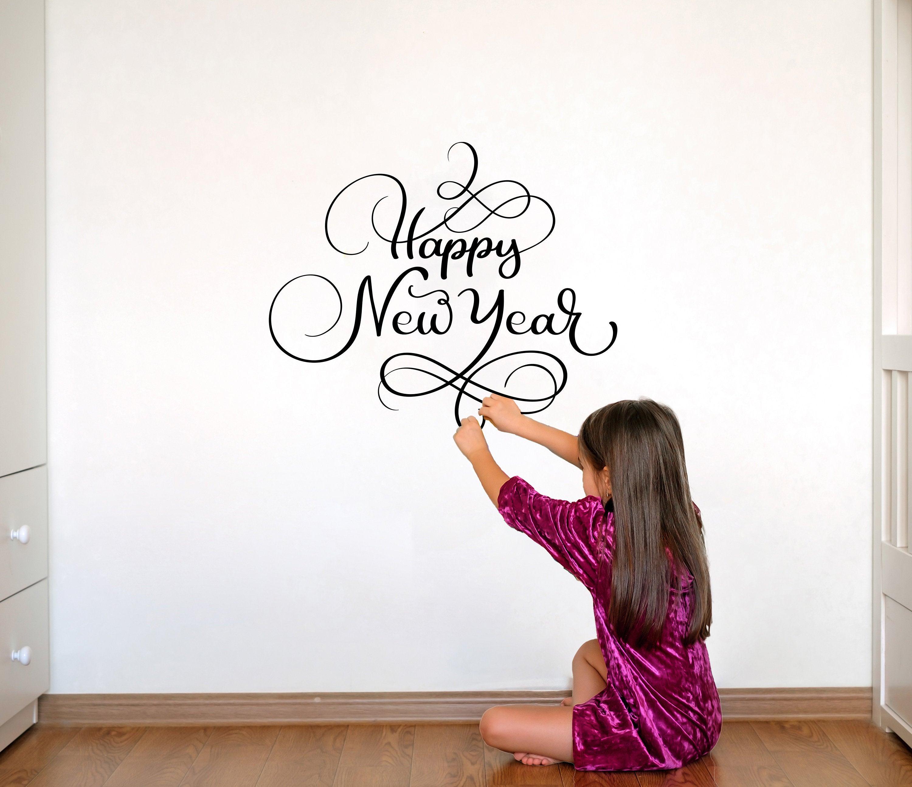 Uplifting New Year Quote Wall Vinyl Sticker