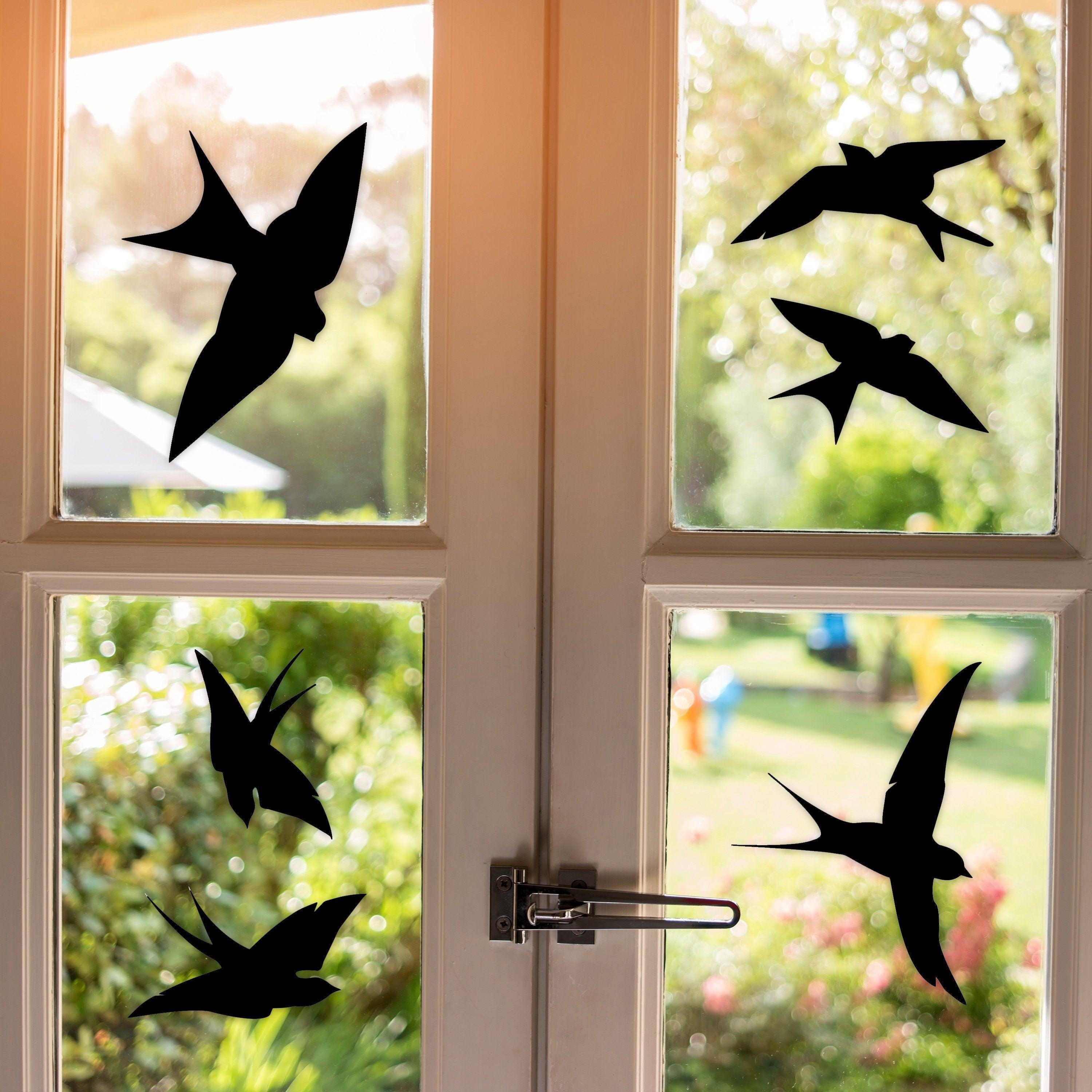25-Pack Black Bird Deterrent Window Decals