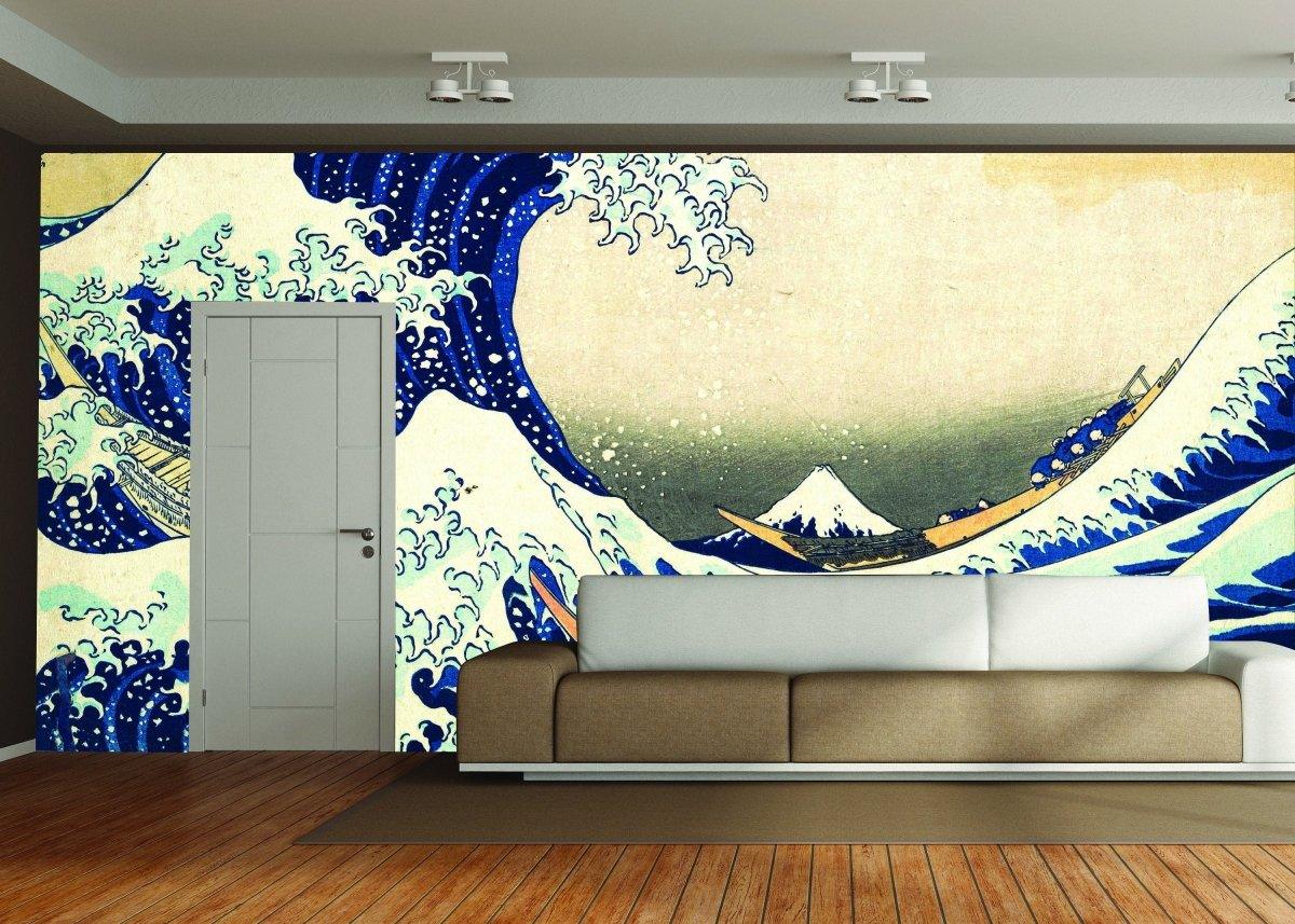 Ocean Serenity Wall Art Decal - Japanese Inspired Design - Thumbnail 5