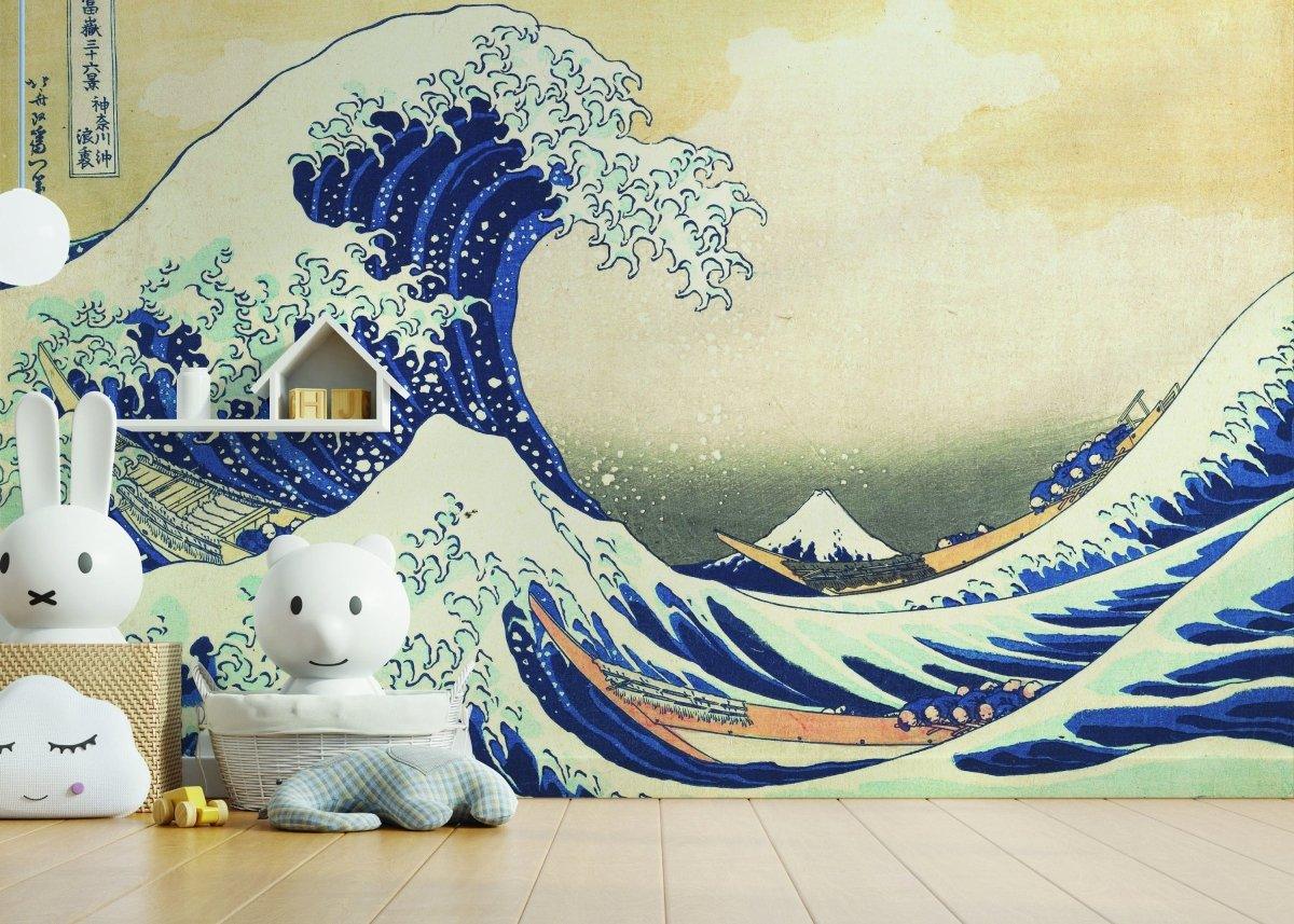 Ocean Serenity Wall Art Decal - Japanese Inspired Design - Thumbnail 2