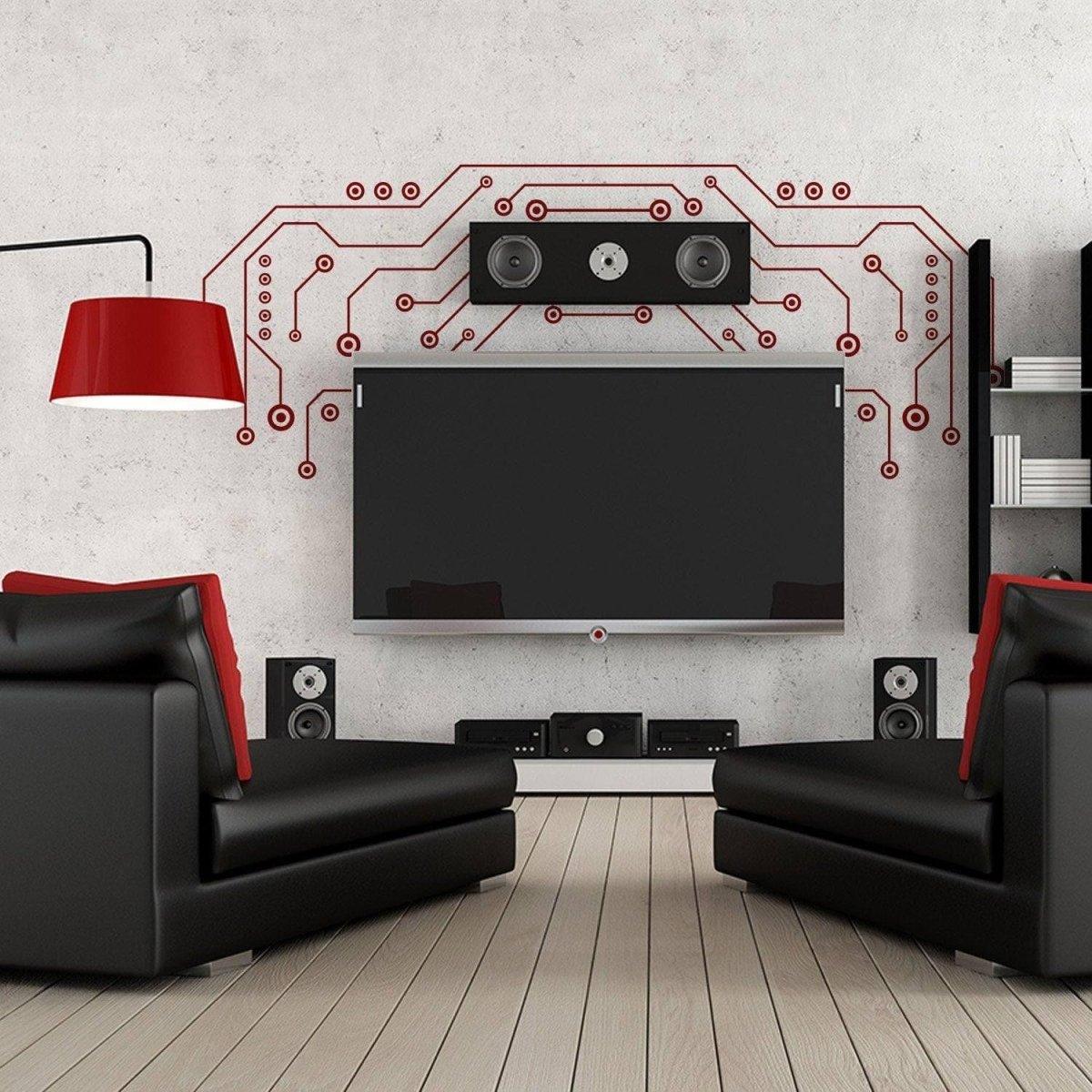 Large Stylish TV Wall Vinyl Decals - Thumbnail 3