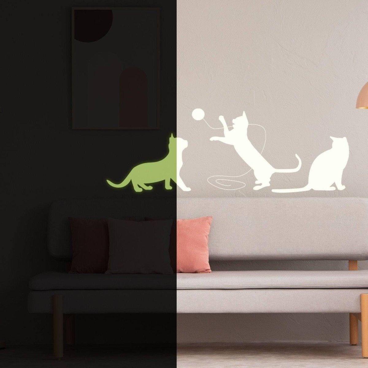 Glow In Dark Big Cat Wall Decal