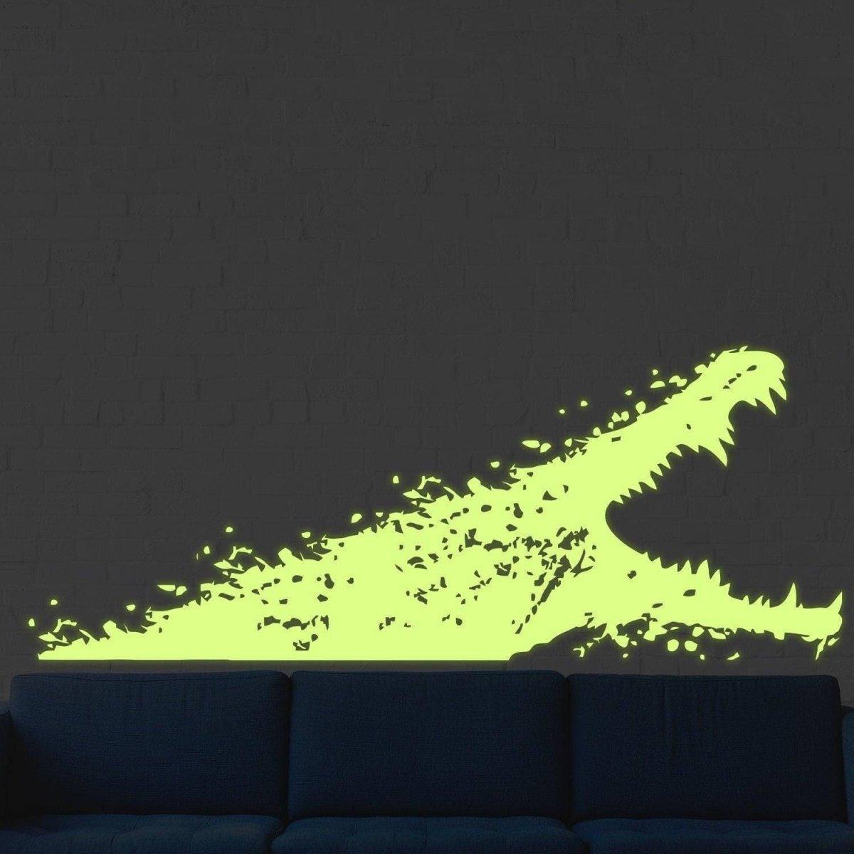 Glow In Dark Alligator Wall Decal - Thumbnail 2