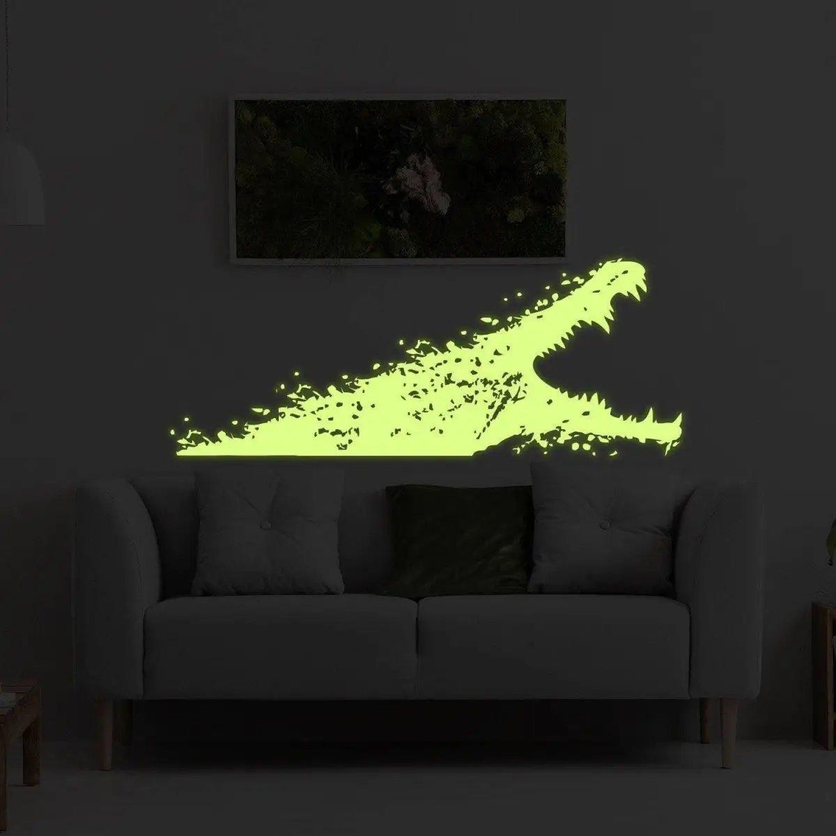 Glow In Dark Alligator Wall Decal - Thumbnail 3